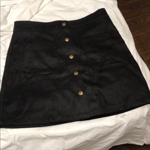 Suede boutique skirt
